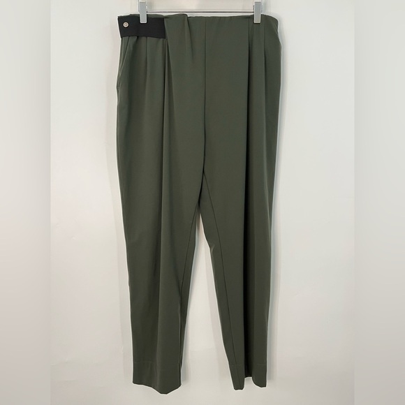 ADAY XL Turn It Up tapered trouser pant moss 0793 green tailored stretch - Picture 3 of 9